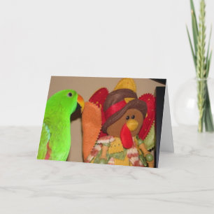 Thanksgiving vogels feestdagen kaart
