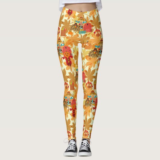 Thanksgiving vogelverschrikker leggings (Voorkant)