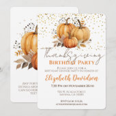 Thanksgiving Volwassen Verjaardagsfeestje Kaart (Voorkant / Achterkant)