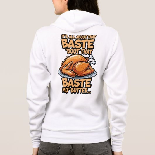 Thanksgiving Volwassene Rits Hoodie (Achterkant)
