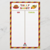 Thanksgiving voor bunco Party-spellijst (Voorkant)