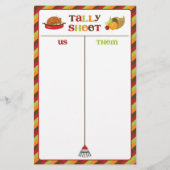 Thanksgiving voor bunco Party-spellijst (Achterkant)