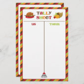 Thanksgiving voor bunco Party-spellijst (Voorkant / Achterkant)