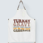 Thanksgiving voor Herfst van tarwboon en rolrozijn Schort<br><div class="desc">Kussenbonen en -rollen in Turkije laten me die Casserole zien</div>
