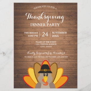 Thanksgiving voor het dineren van hout kaart