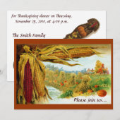  Thanksgiving voor hoorn en pompoenen Kaart (Voorkant / Achterkant)