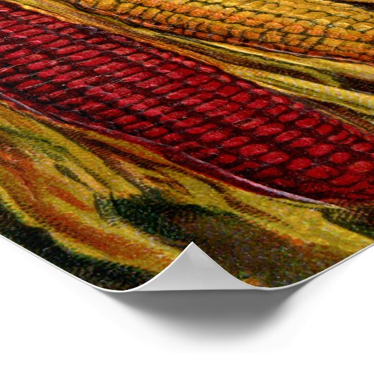  Thanksgiving voor hoorn en pompoenen Poster (Hoek)