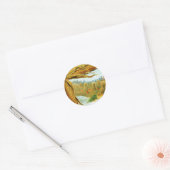  Thanksgiving voor hoorn en pompoenen Ronde Sticker (Envelop)