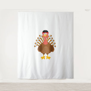 Thanksgiving voor ijshockey Funny Turkey Ice Wandkleed