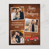 Thanksgiving voor kalligrafie geplaveide tapechant feestdagenkaart (Voorkant)