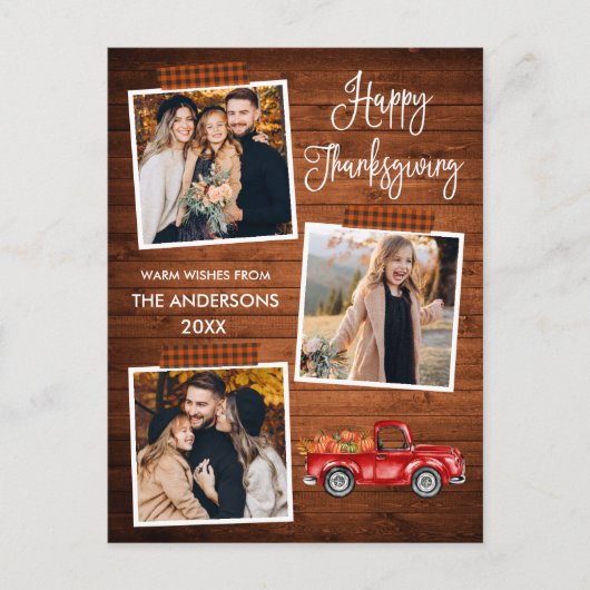Thanksgiving voor kalligrafie geplaveide tapechant feestdagenkaart (Voorkant)