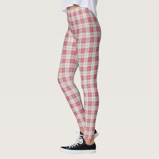 Thanksgiving voor kerst Leggings - Red Checkered (Links)