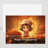 Thanksgiving voor kinderen 23 feestdagenkaart (Voorkant / Achterkant)