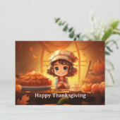 Thanksgiving voor kinderen 23 feestdagenkaart (Staand voorkant)