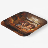 Thanksgiving voor kinderen 24 papieren bordje (Gebogen)