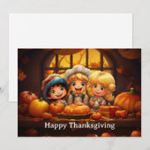 Thanksgiving voor kinderen 25 feestdagenkaart (Voorkant / Achterkant)