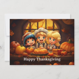 Thanksgiving voor kinderen 25 feestdagenkaart