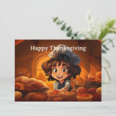 Thanksgiving voor kinderen 26 feestdagenkaart (Staand voorkant)