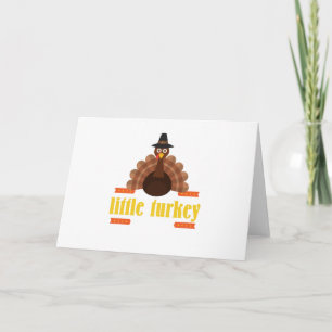 Thanksgiving voor kinderen kleine Turkije vakantie Feestdagen Kaart
