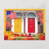 Thanksgiving voor kleurrijke voordeuren briefkaart (Voorkant)