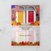 Thanksgiving voor kleurrijke voordeuren kaart (Binnen)