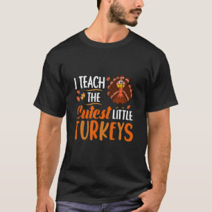 Thanksgiving voor leraren die de kleinste liter vo t-shirt