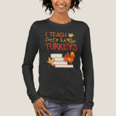 Thanksgiving voor leraren Turkije Gag Tri-Blend Shirt (Voorkant)