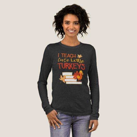 Thanksgiving voor leraren Turkije Gag Tri-Blend Shirt (Voorkant)