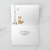 Thanksgiving voor Man Scrapbook-y Bossen Vossen Feestdagen Kaart (Binnen)