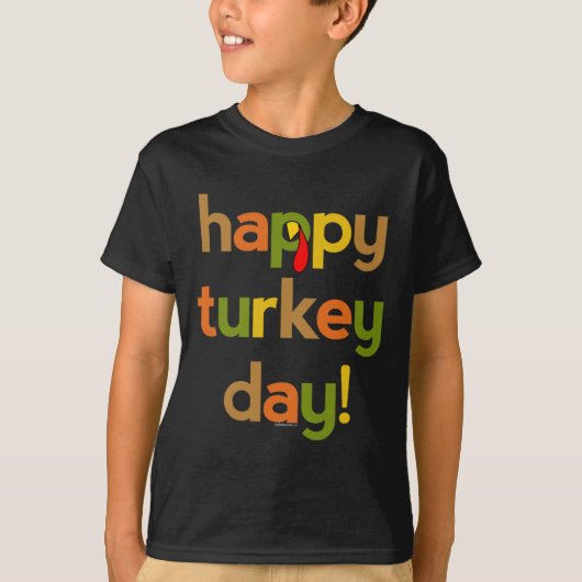 Thanksgiving voor Mannen Happy Turkey Day Herfst T-shirt (Voorkant)
