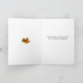 Thanksgiving voor partner, herfstkleuren, bloeit feestdagen kaart (Binnen)