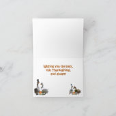 Thanksgiving voor pelgrim en Indische eenden Feestdagen Kaart (Binnen)