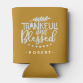 Thanksgiving voor persoonlijke titel zonder dank e blikjeskoeler (Achterkant)