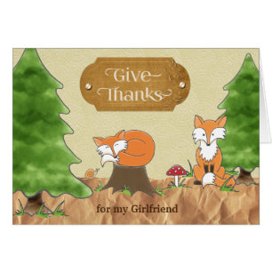 Thanksgiving voor Vriendin Scrapbooky Bossen Foxes