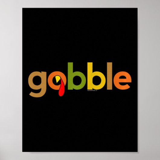 Thanksgiving voor vrouwen haar gobbel kalkoen dag  poster (Voorkant)