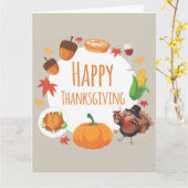 Thanksgiving-vouwgroetkaart Kaart (Gele Bloem)