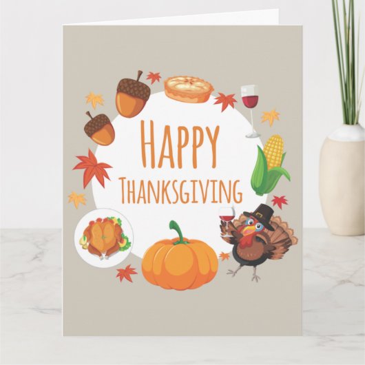 Thanksgiving-vouwgroetkaart Kaart (Voorkant)