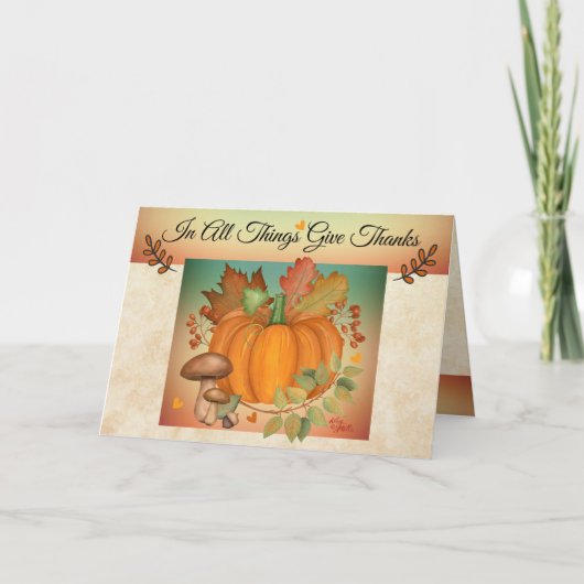Thanksgiving Vouwkaart Kaart (Voorkant)