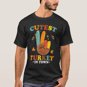 Thanksgiving vredes-gebarentaal verkiest Turkije i T-shirt
