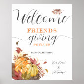 Thanksgiving Vrienden Diner Welkom Pompoenen, Poster (Voorkant)