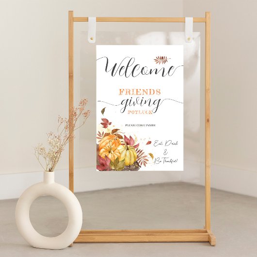 Thanksgiving Vrienden Diner Welkom Pompoenen, Poster