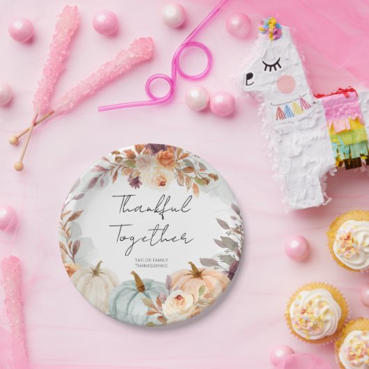 Thanksgiving vrienden geven diner papieren bordje (Feest)