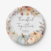 Thanksgiving vrienden geven diner papieren bordje (Voorkant)