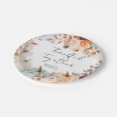 Thanksgiving vrienden geven diner papieren bordje (Gekanteld)