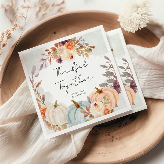 Thanksgiving vrienden geven diner servet