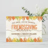 Thanksgiving - vriendschap met vakantie turkije kaart (Staand voorkant)