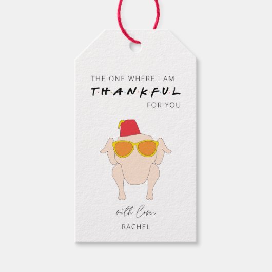Thanksgiving vriendschappelijke Labels met dankbar Cadeaulabel (Voorkant)
