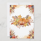 Thanksgiving Vriendschappen Diner Pompoenbloemen Kaart (Achterkant)