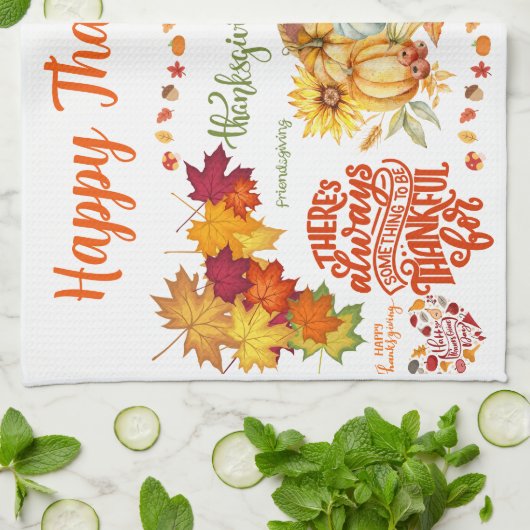 Thanksgiving Vriendschappen Herfst | Theedoek (Gevouwen)