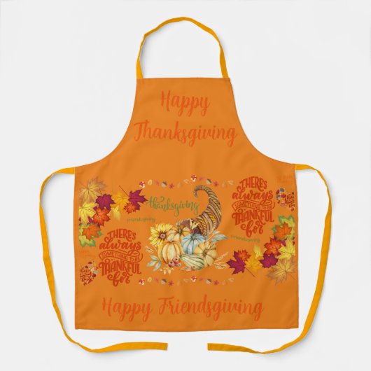 Thanksgiving Vriendschapsviering Herfst in het sin Schort (Voorkant)